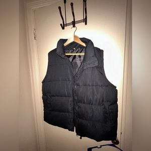 black puffer vest
